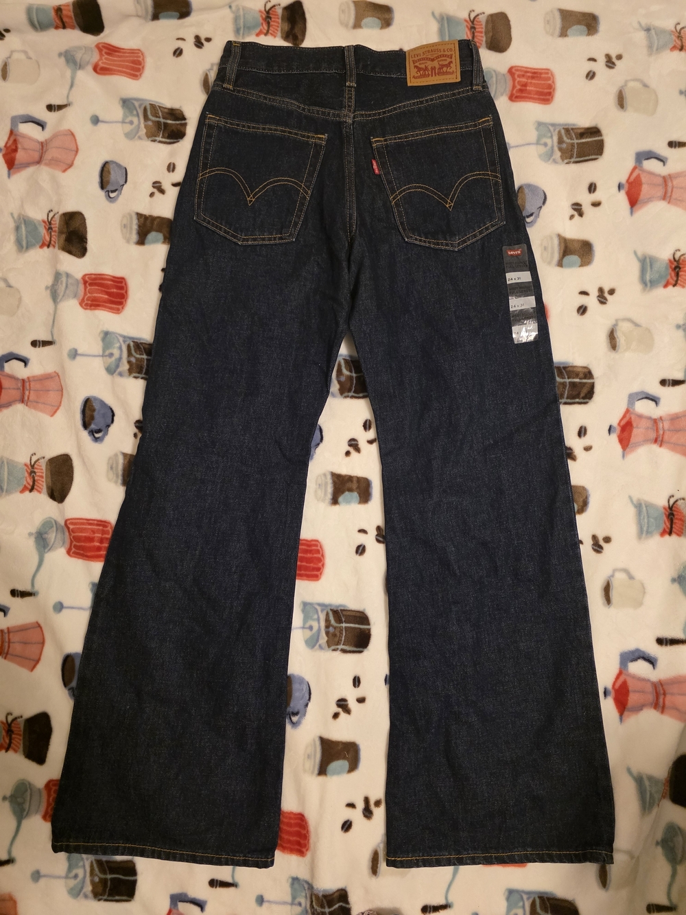 Levi’s Middy Loose Bootcut Jeans - Dark Wash Blue (Size 24) NWT - Picture 2 of 7